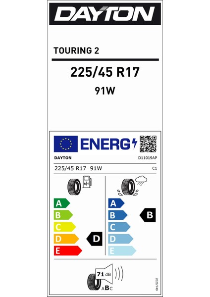 225/45R17 91W Tourıng 2 (Yaz) (Üretim YILI:2025)