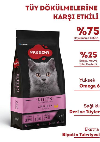 Tavuklu Yavru Kedi Maması 15 kg