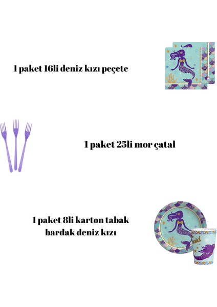 Deniz Kızı Doğum Günü Parti Seti