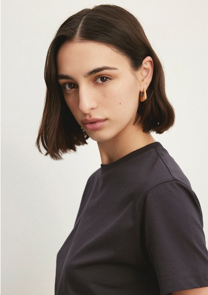 Antrasit Basic Tişört 1600965-70087 indirimleri