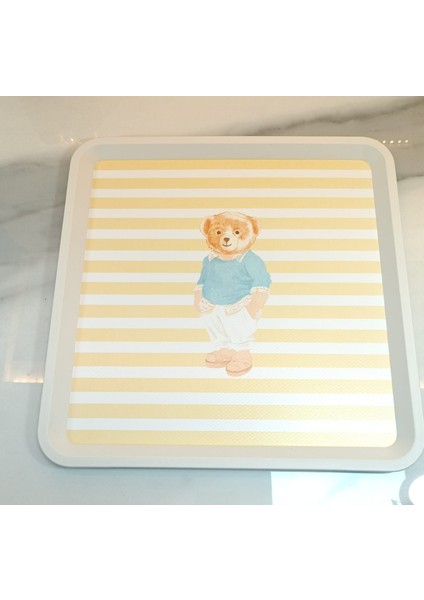 Mdklife tepsi Olivier Ayı Bear Kare Tepsi