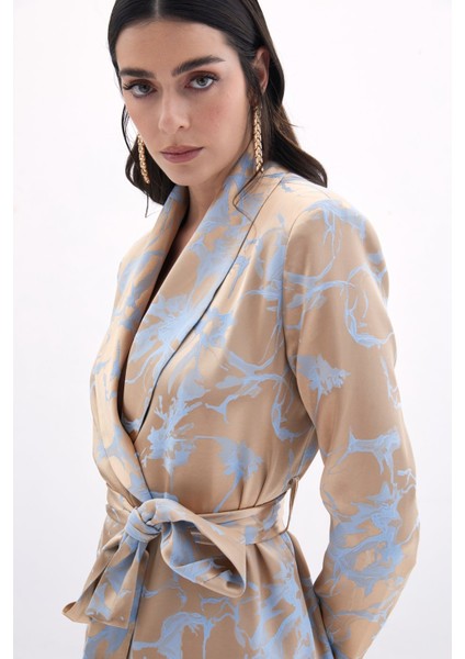 Renkli Uzun Ceket - Bebe Mavi indirimleri