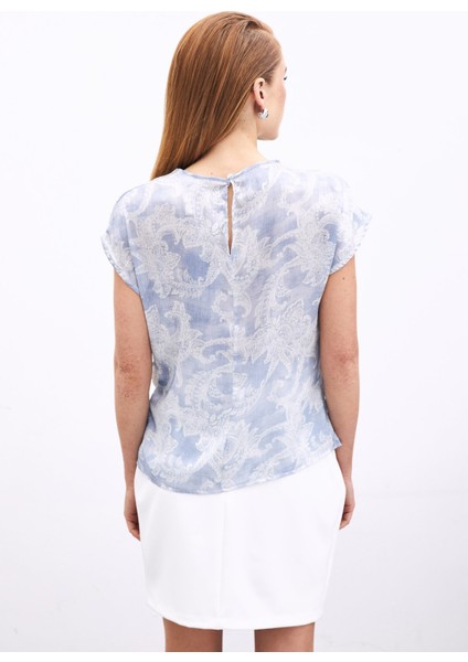 Aksesuar Detaylı Bluz - Mavi indirimleri