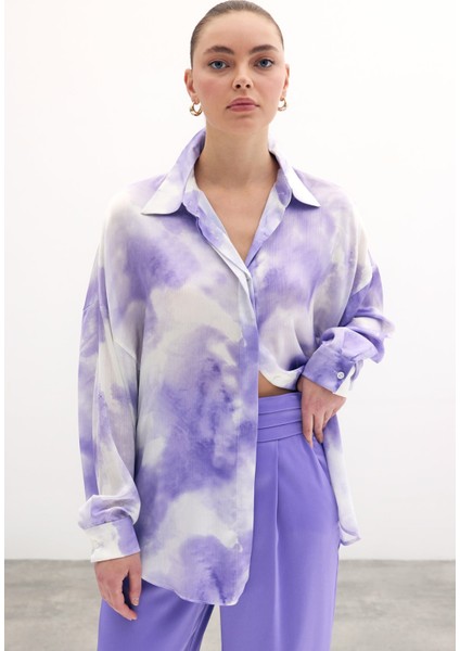 Salaş Uzun Gömlek - Lila fiyatları