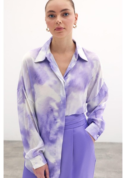 Salaş Uzun Gömlek - Lila modelleri