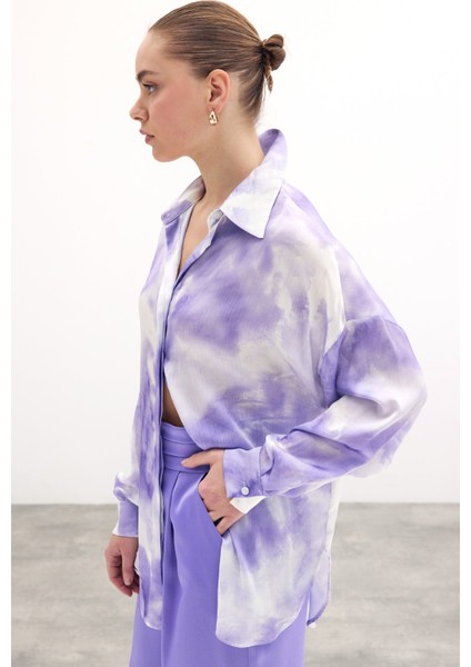 Salaş Uzun Gömlek - Lila indirimleri