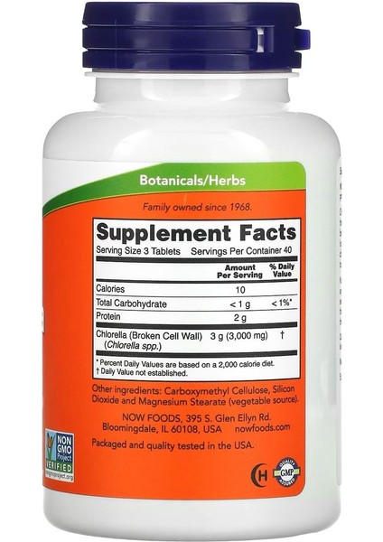 Chlorella, 1.000 Mg, 120 Tablet