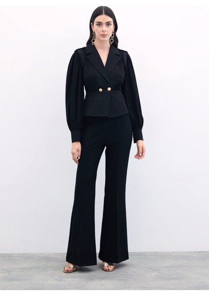 Kruvaze Kısa Ceket - Siyah fiyatları