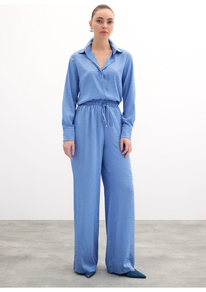 Zebra Desenli Salaş Pantolon - Indigo fiyatları