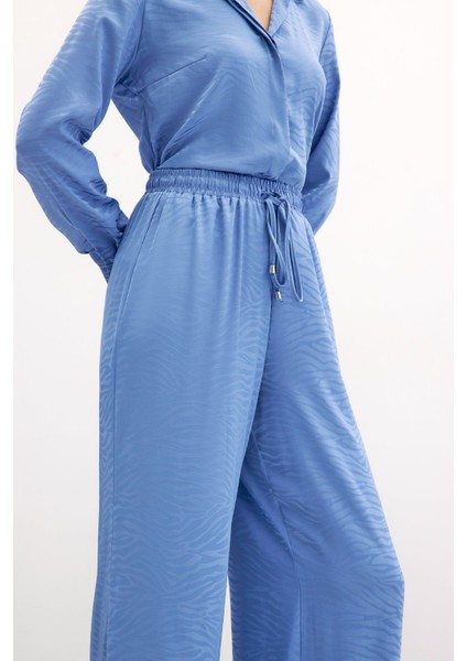 Zebra Desenli Salaş Pantolon - Indigo modelleri