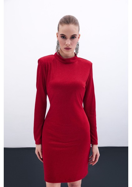 Parlak Kısa Elbise - Kırmızı modelleri
