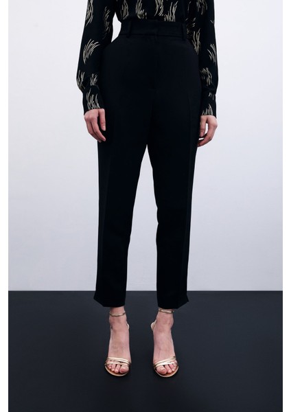 Cepli Düz Pantolon - Siyah fırsatları