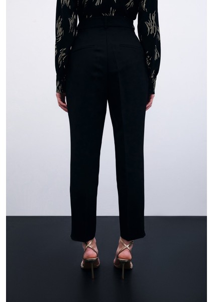 Cepli Düz Pantolon - Siyah indirimleri