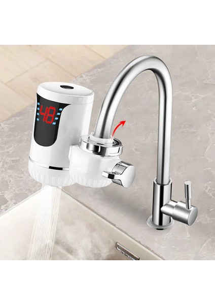 3kw 220 V Anında Su Isıtıcı Vinç Sıcaklık Ekran Su Isıtıcı Elektrikli Sıcak Su Tankless Isıtma Banyo Mutfak Sı Ab Tak (Yurt Dışından) fiyatları