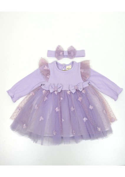 Fitilli Tüllü Bebek Elbise 0558