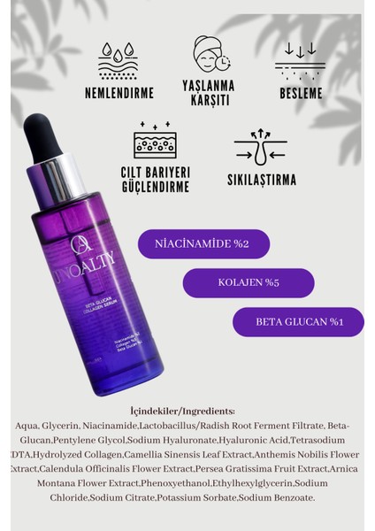Beta Glucan & Kolajen Yoğun Nemlendirici Anti Aging Serum fiyatları