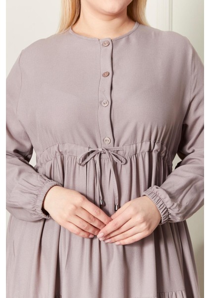 Kadın Büyük Beden Düğmeli Belmando Elbise fırsatları