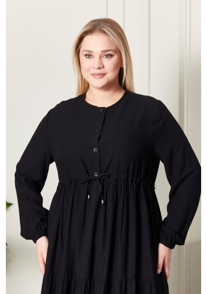 Kadın Büyük Beden Düğmeli Belmando Elbise fırsatları