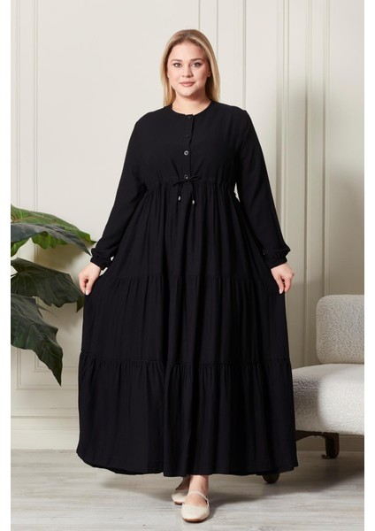 Kadın Büyük Beden Düğmeli Belmando Elbise indirimleri