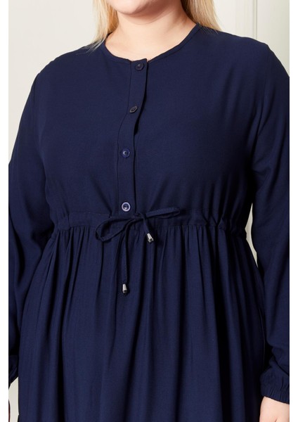 Kadın Büyük Beden Düğmeli Belmando Elbise fırsatları