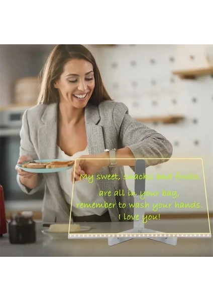 Yeni Tasarım 30X20 Neon LED Işıklı Büyük Boy Yazı Çizim Tahtası Ayarlanabilir Stant ve Kalem Hediye indirimleri