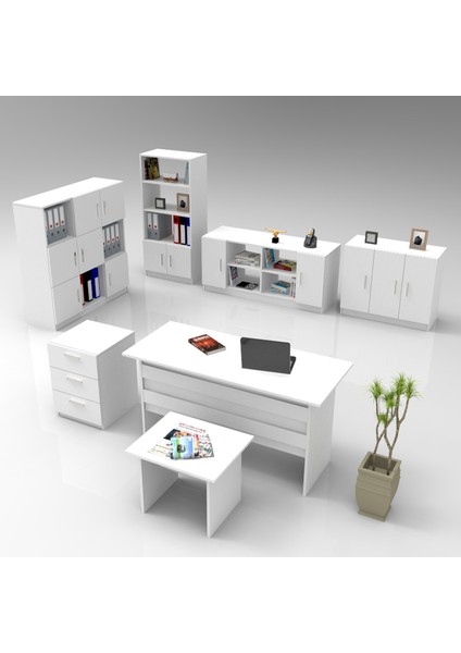 Verona Abcdefg Ofis Büro Masa Takımı Beyaz