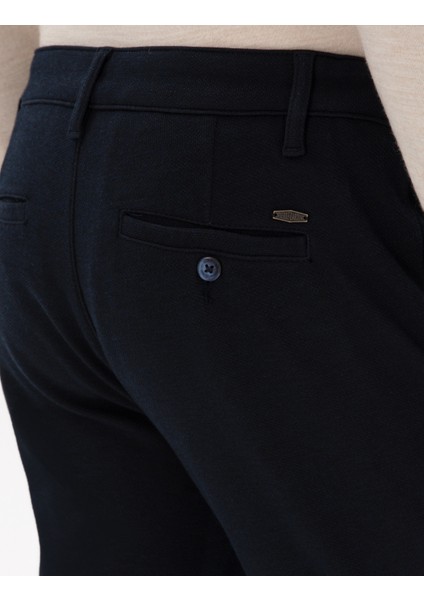 Erkek Lacivert Slim Fit Kanvas Pantolon 50311631-VR033