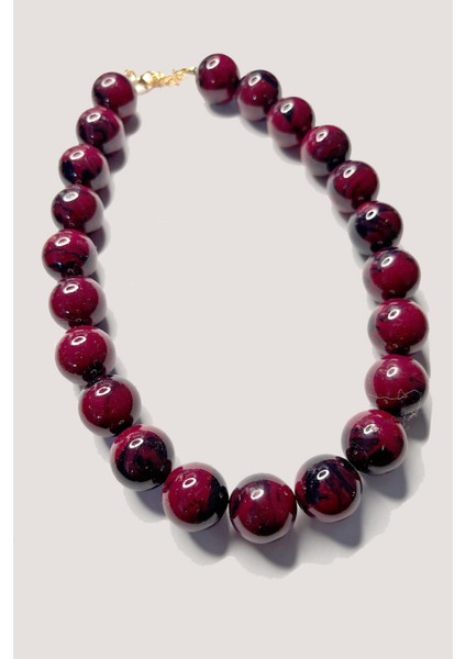 Büyük Boncuklu Kadın Kolye - 20MM Boncuklu