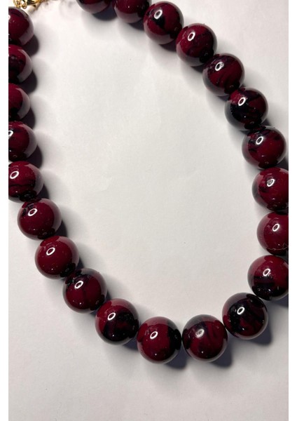 Büyük Boncuklu Kadın Kolye - 20MM Boncuklu modelleri