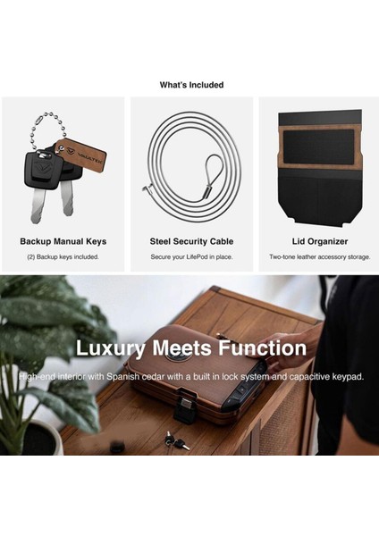 Vaultek Lifepod 2.0 Seyahat Humidoru Siyah 9's fiyatları