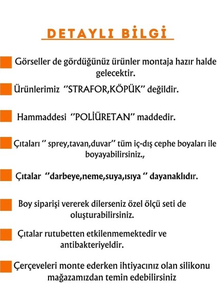 Dekoratif Boyanabilir Montaja Hazır Duvar Çıtası,önceden Kesilmiş Astarlı Kendin Yap Kit (P3)