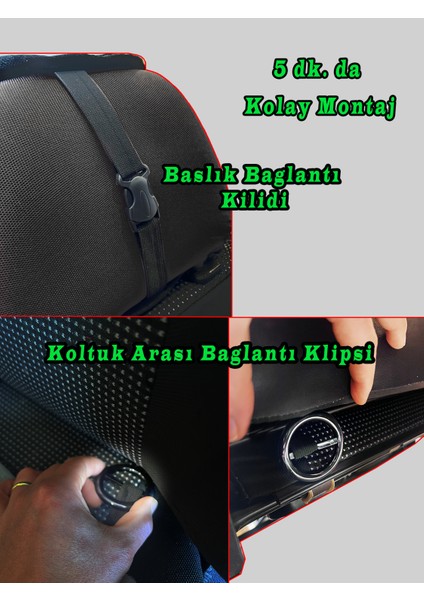 Pamuklu Kumaş Oto Koltuk Minderi Seti - Koltuk Koruma Kılıfı (Ön&arka Set) Model 1 Kahve Siyah