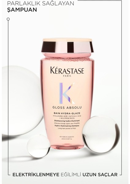 Yeni Gloss Absolu Elektriklenme Şikayeti Olan Saçlar İçin Şampuan 250 ml