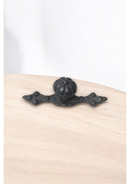Pirinç Döküm Oksit Siyah Rengi 8 cm Kulp (Ömür Boyu Güvence)
