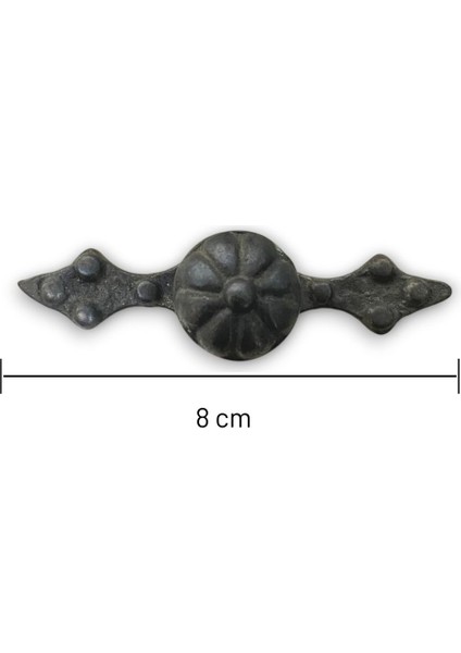 Pirinç Döküm Oksit Siyah Rengi 8 cm Kulp (Ömür Boyu Güvence)