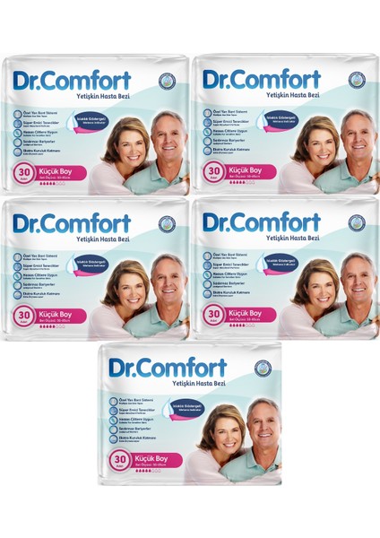 Yetişkin Hasta Bezi Bel Bantlı Tekstil Yüzeyli S - Küçük - Small 150 Adet 5x30