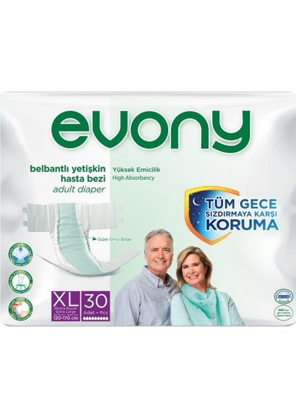 Hasta Bezi Yetişkin Bel Bantlı Tekstil Yüzey Ekstra Büyük 60 Adet+ Yatak Koruyucu Örtü 30 Adet fiyatları