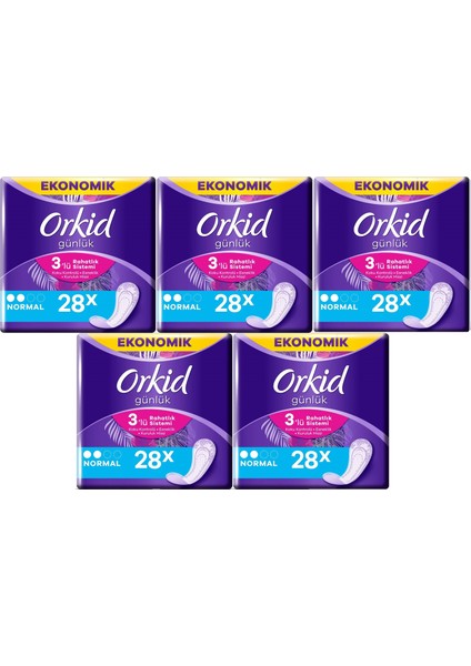 Günlük Ped Günlük Koruma Normal 140 Adet Ekonomik Paket (Tekli Paketlerde) (5pk*28)