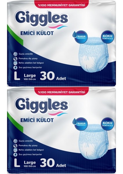 Hasta Bezi Yetişkin Emici Külot L Büyük 60 Adet 2x30