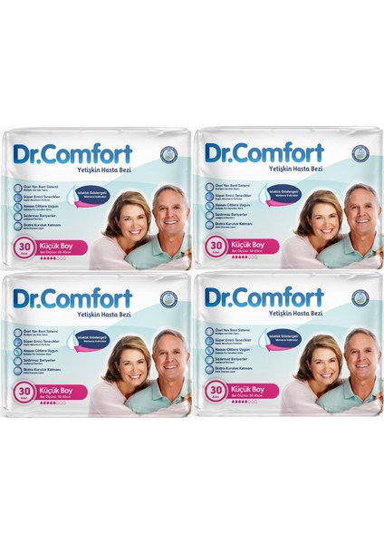 Yetişkin Hasta Bezi Bel Bantlı Tekstil Yüzeyli S - Küçük - Small 120 Adet 4x30