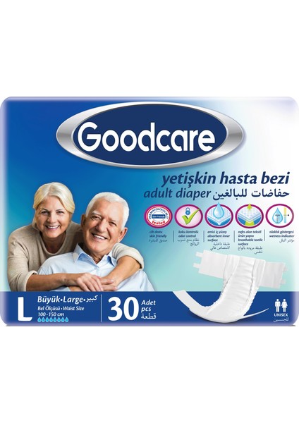 Hasta Bezi Yetişkin Bel Bantlı Tekstil Yüzey L Large - Büyük 60 Adet 2x30 fiyatları
