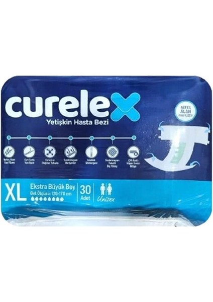 Hasta Bezi Yetişkin Bel Bantlı Tekstil Yüzey Xl-Extra Large Boy 120 Adet Tekli Pk 4x30