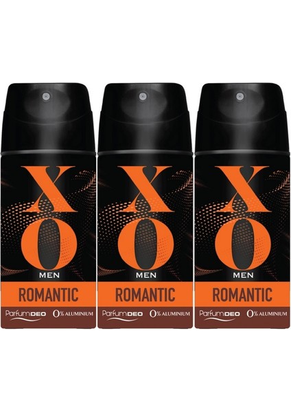 Deodorant 150 ml Men Erkek Romantıc 3'lü Set