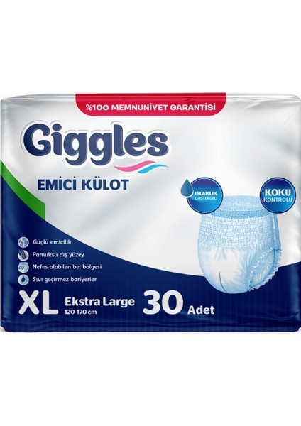 Hasta Bezi Yetişkin Emici Külot Ekstra Büyük XL 120 Adet 4x30