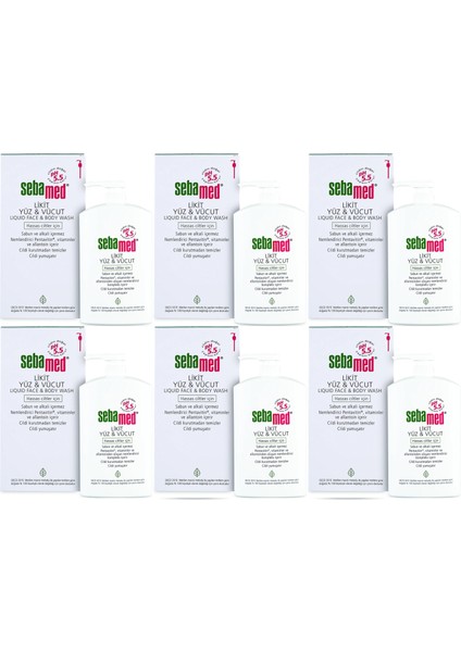 Yüz ve Vücut Temizleyici Likit 1000ML (6 Lı Set)