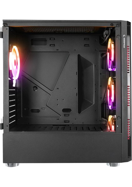 X-Horse 850W 80+ 4*12CM Argb Fan+Kontrolcü Manyetik Temperli Camlı Mid-T Gaming Oyuncu Kasası