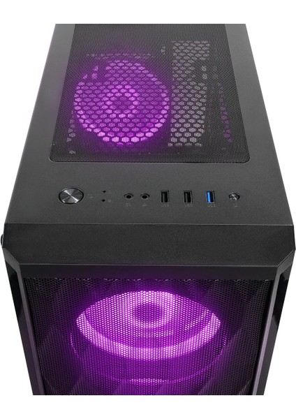X-Horse 850W 80+ 4*12CM Argb Fan+Kontrolcü Manyetik Temperli Camlı Mid-T Gaming Oyuncu Kasası