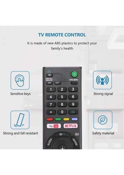 Sony Tv Için Uzaktan Kumanda RMT-TX300P Youtube/netflıx ile RMT-TX300B RMT-TX300U (Yurt Dışından)