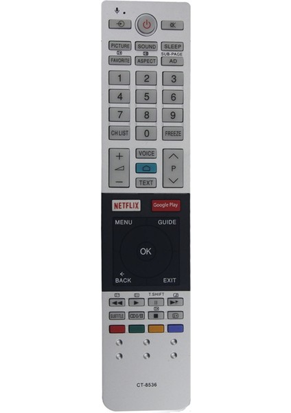 Netflix Google Play Anahtarı ile Toshiba Tv Için Yedek Uzaktan Kumanda CT-8536 49U7750 55U775075U7750 Sessiz (Yurt Dışından)