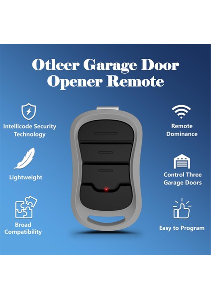 Tüm Genie Intellicode Garaj Kapısı Açıcıları Için Genie Intellicode Garaj Kapısı Uzaktan Kumandası Için 2 Adet, G3T-BX G3T-R 3 Düğmeli Garaj (Yurt Dışından)